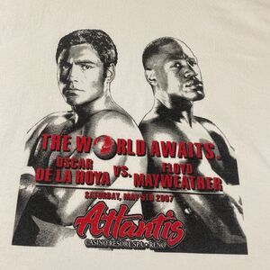 Oscar De La Hoya vs Floyd Mayweather 2007 Tee Shirt Large